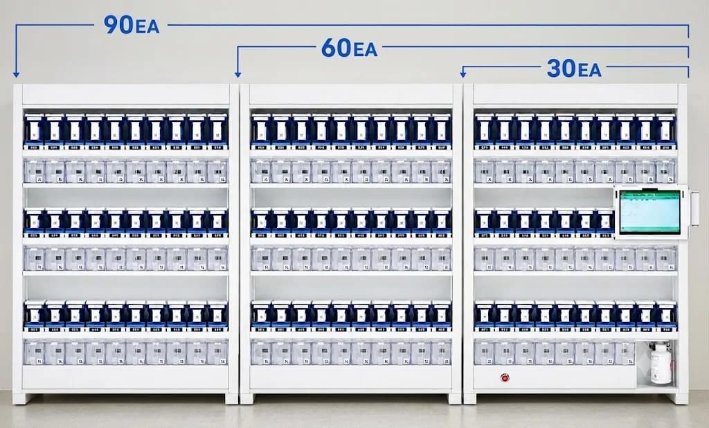 MTC-30 with extender units for 30, 60 or 90 canisters